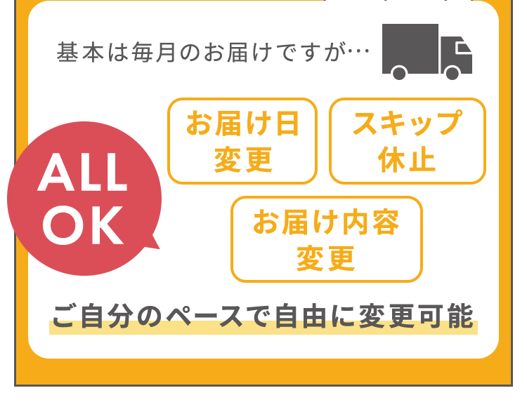 ご自分のペースで自由に変更可能